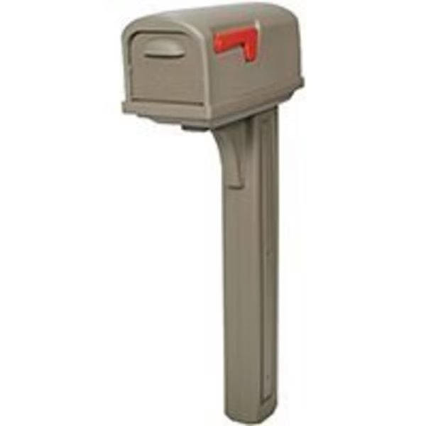 Gibraltar Mailboxes Classic GCL10000M Mailbox Post Combo, 800 cu-in Mailbox, Plastic Mailbox, Mocha, Gibraltar Mailboxes, Mfr#: GCL10000M